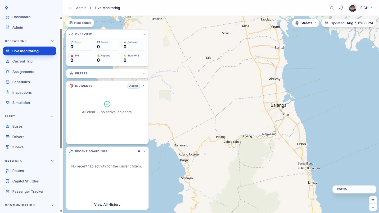 Live map
